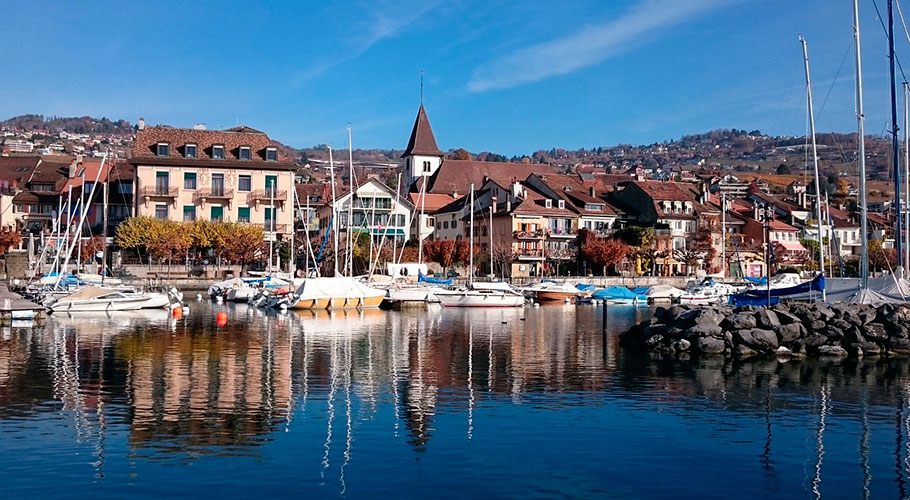 Lago geneva en Suiza